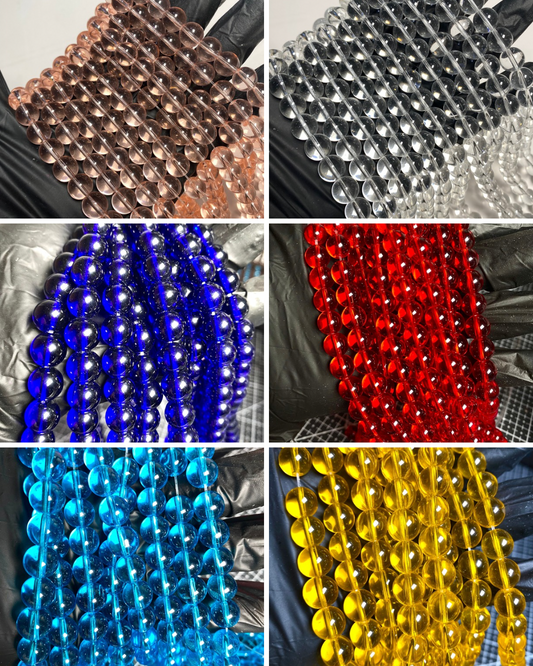 10mm Transparent Beads — 40pcs Strand