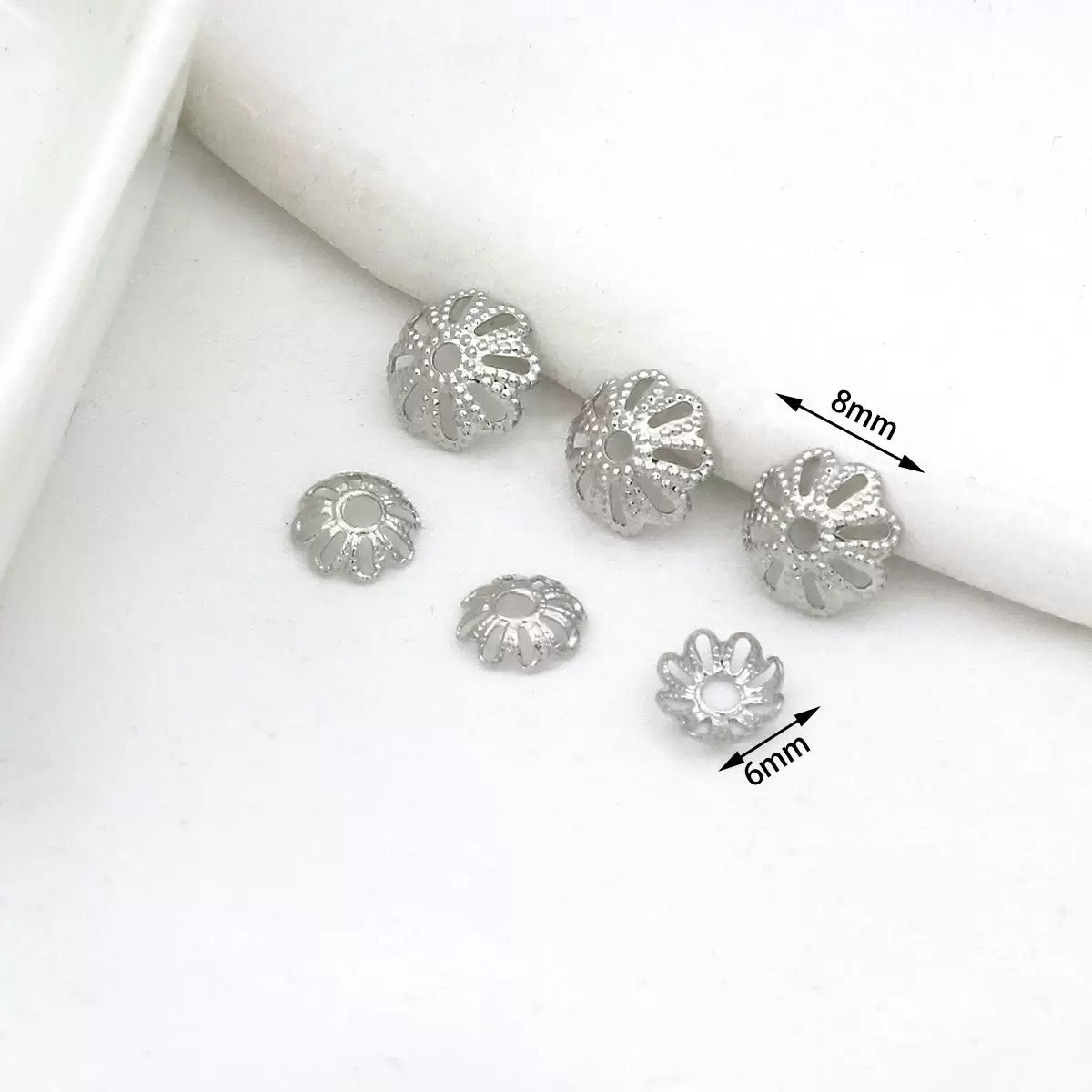 Flower Spacer Beads — 20 Pieces