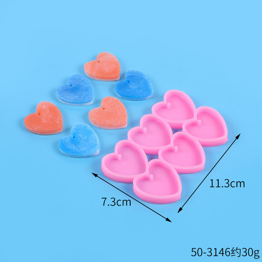 Heart, Circle & Butterfly Keychain Silicone Molds