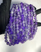 10mm Purple & White Crack Beads