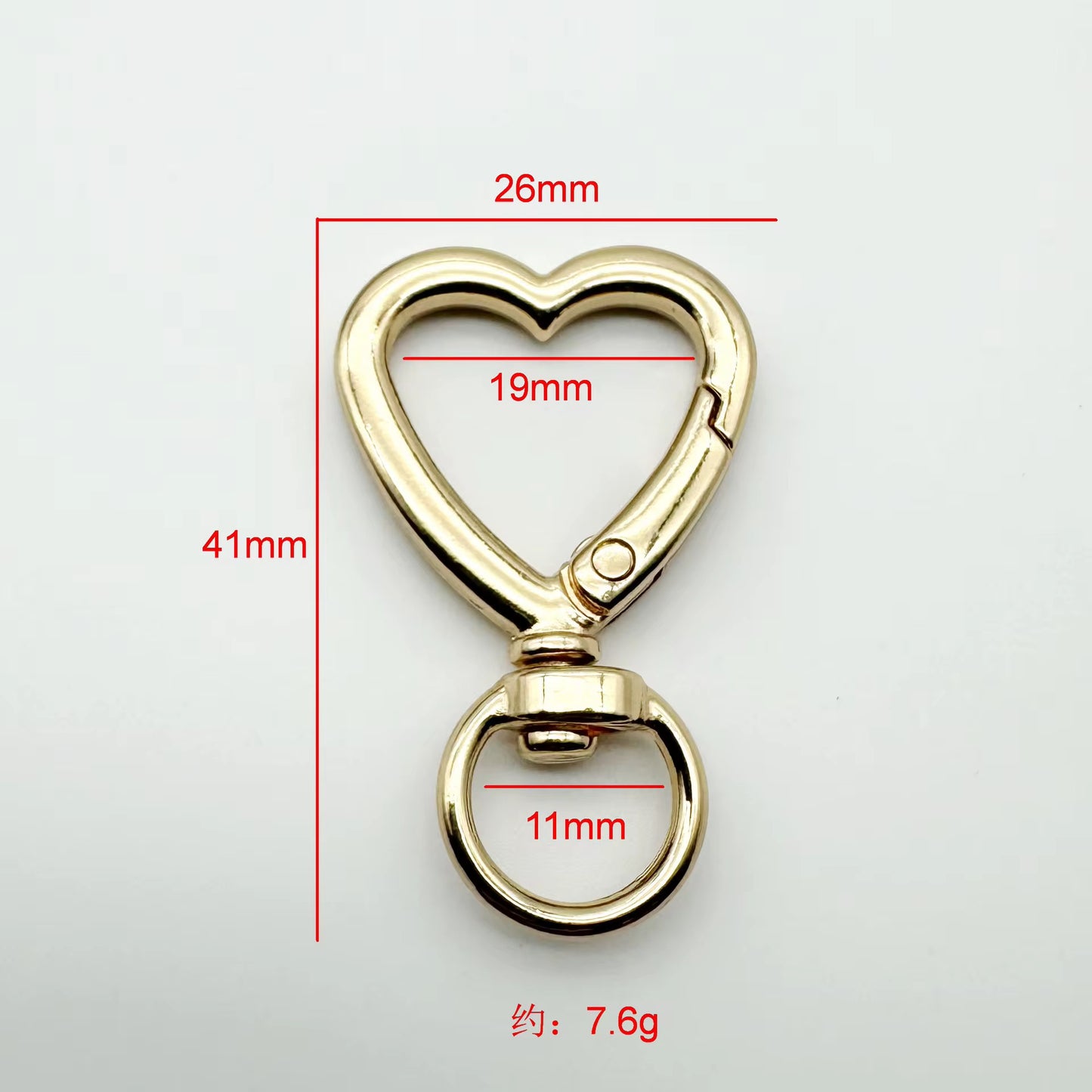 Heart Swivel Clasps — 2 Pieces