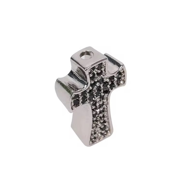 Cross Zircon Inlay Spacer Bead