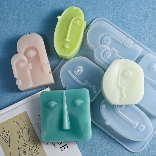 Abstract Face Mold — 4 Cavity