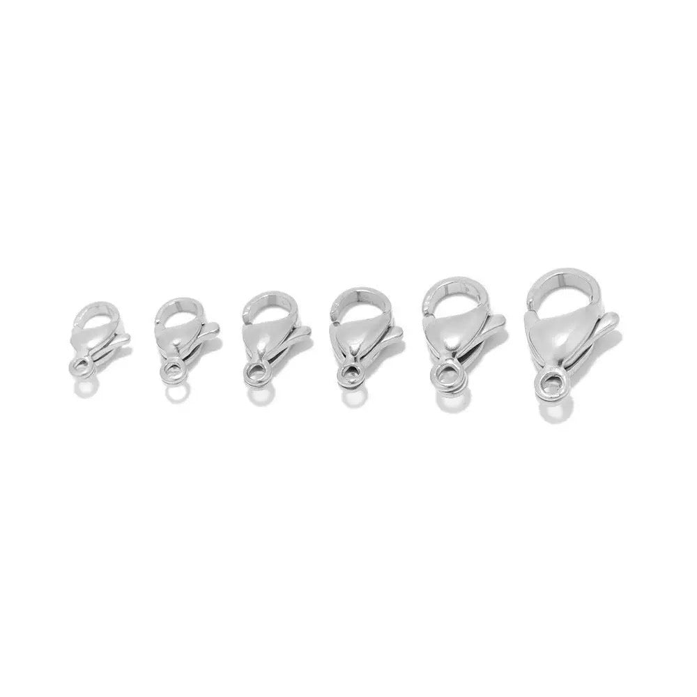 Stainless Steel Lobster Clasps (6*10mm) — 50 Pieces