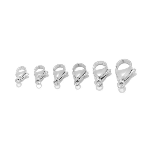 Stainless Steel Lobster Clasps (6*10mm) — 50 Pieces