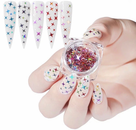 Four Angle Star Sequins Set