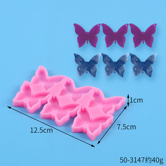 Heart, Circle & Butterfly Keychain Silicone Molds