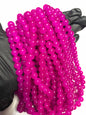 10mm magenta glass beads