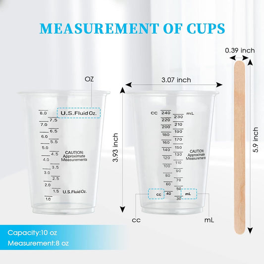 Disposable Measuring Cups — 10 Pcs