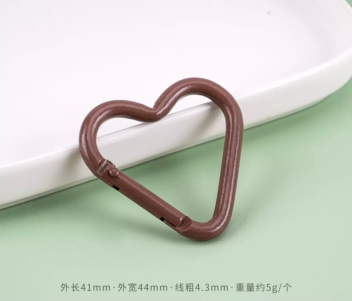 Heart Carabiner Clasps — 5 Pieces