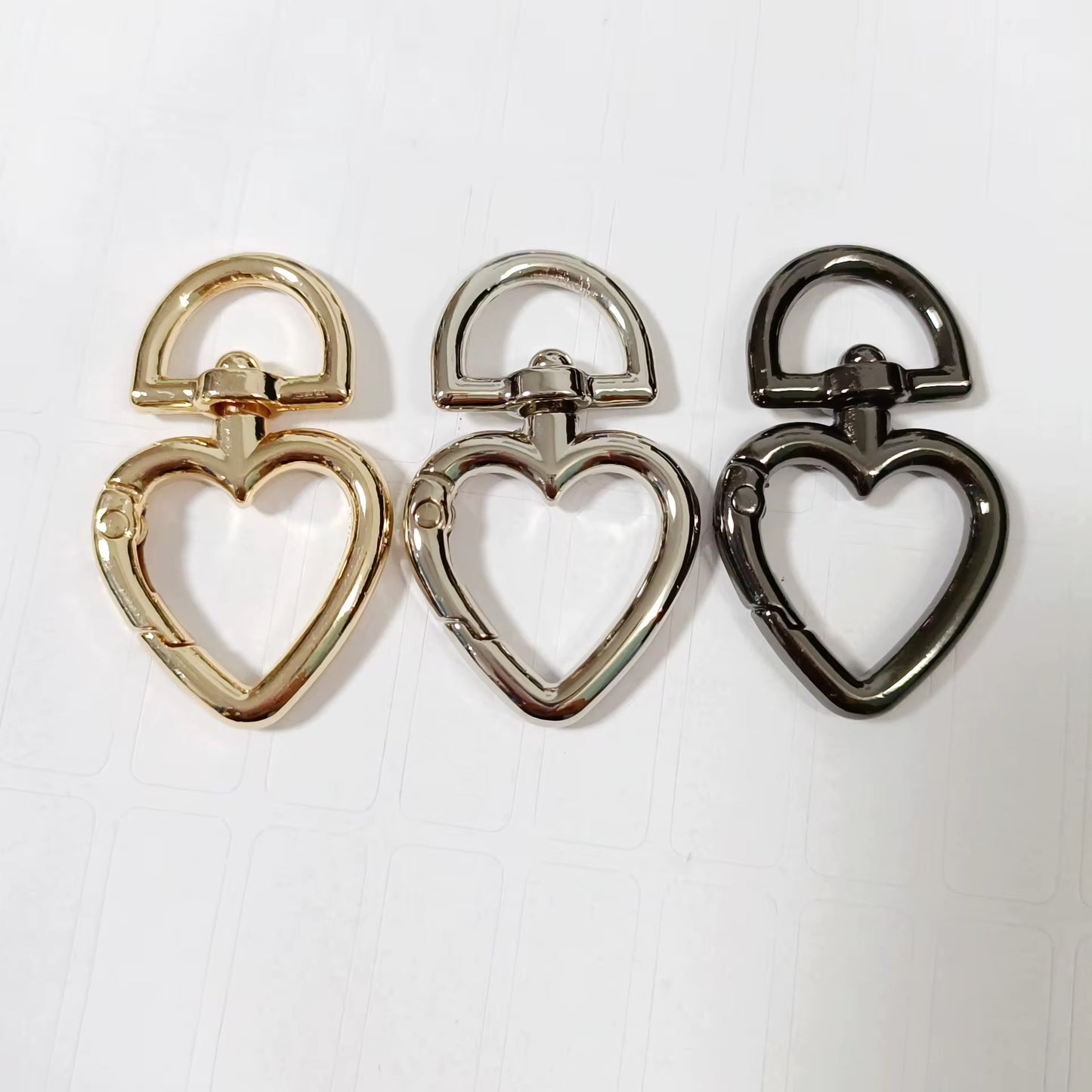 Inverted Heart Swivel Clasps — 2 Pieces