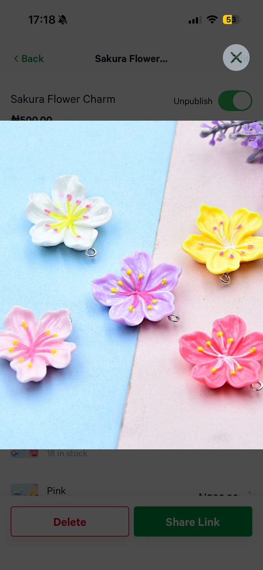 Sakura Flower Charm